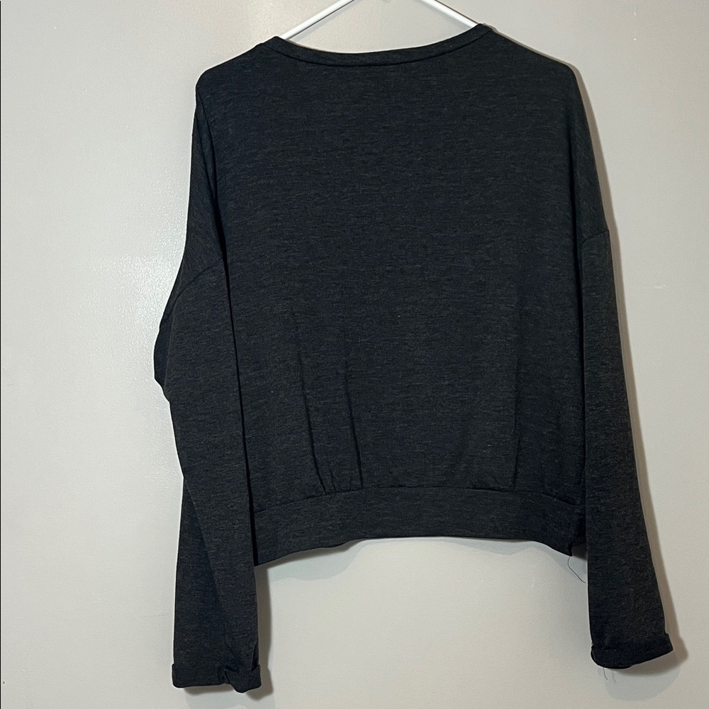 See You Monday Black Distressed Sweatshirt Medium - Picture 6 of 6